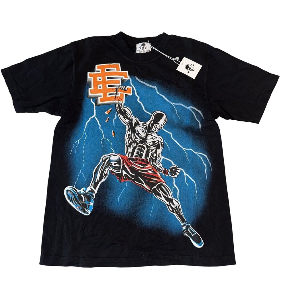 NWT Eric Emanuel X Warren Lotas Slam Dunk Black T-Shirt Size Small S